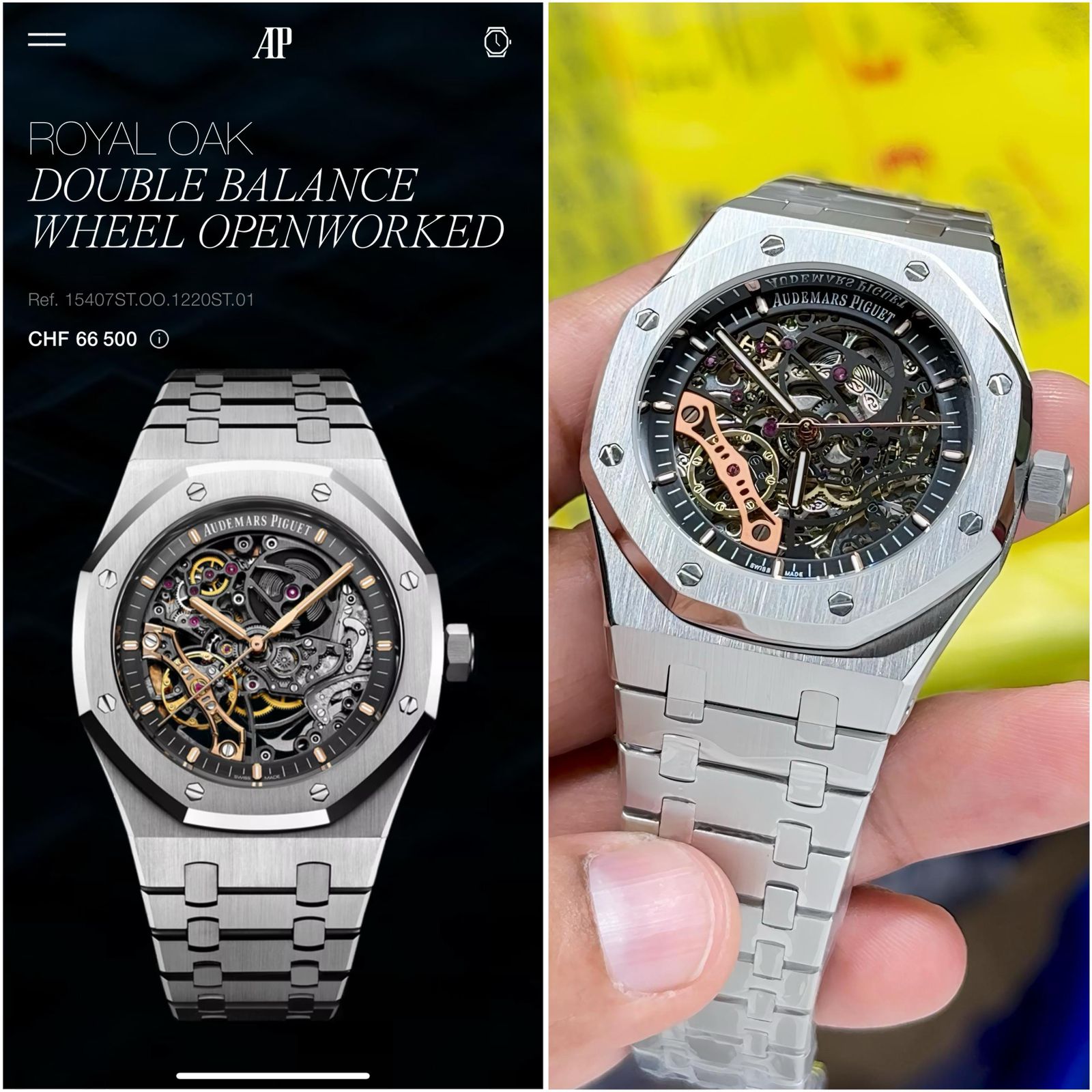 Audemars Piguet Royal Oak Skeleton Open Heart Stainless Steel 41mm Automatic Men’s Watch - Image 3