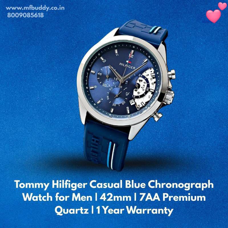 Tommy Hilfiger Blue Dial Chronograph 43mm Quartz Movement Men's Watch - Image 4