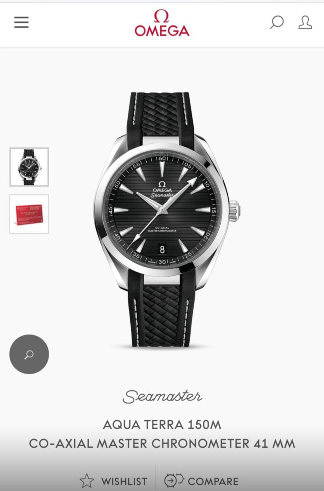 Omega  Seamaster AquaTerra 150m Co Axial 43mm Water Resistance Automatic Men's Watch - Image 5