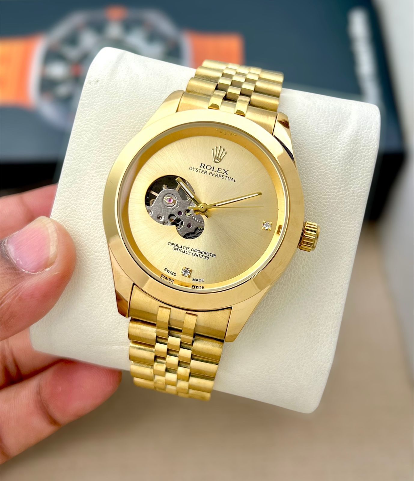 Rolex Oyster Perpetual Stainless Steel Open Heart 42mm Automatic Men's Watch - Image 3