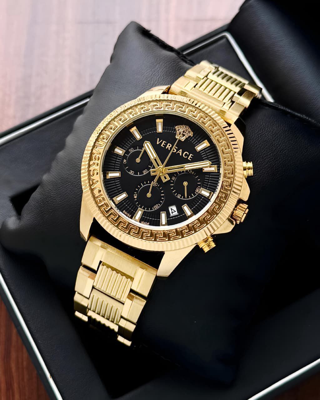 Versace Greca Action Gold 44mm Chronograph Men's Watch