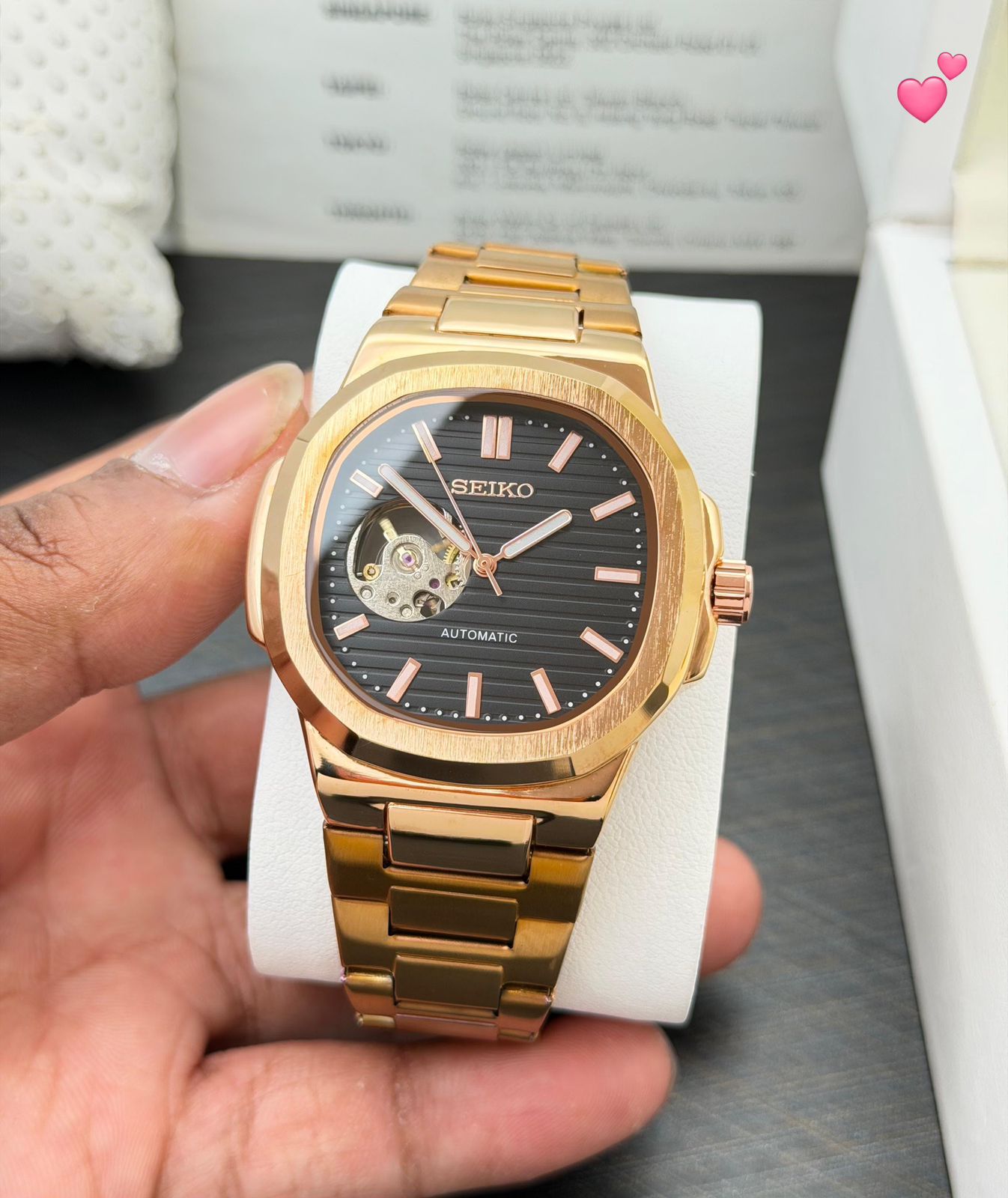 Seiko Mod Nautilus Edition 41mm Open Heart Automatic Men's Watch