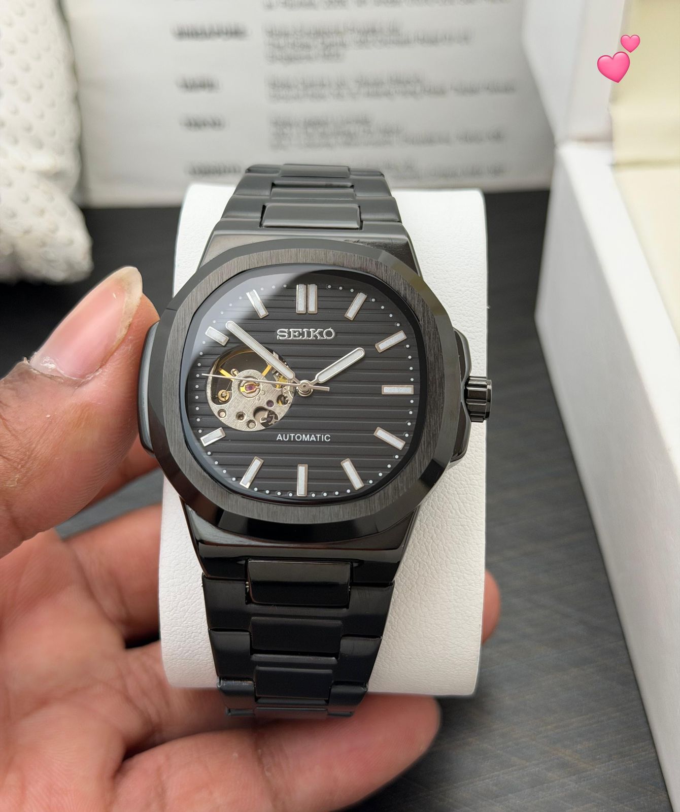 Seiko Mod Nautilus Edition 41mm Open Heart Automatic Men's Watch - Image 3