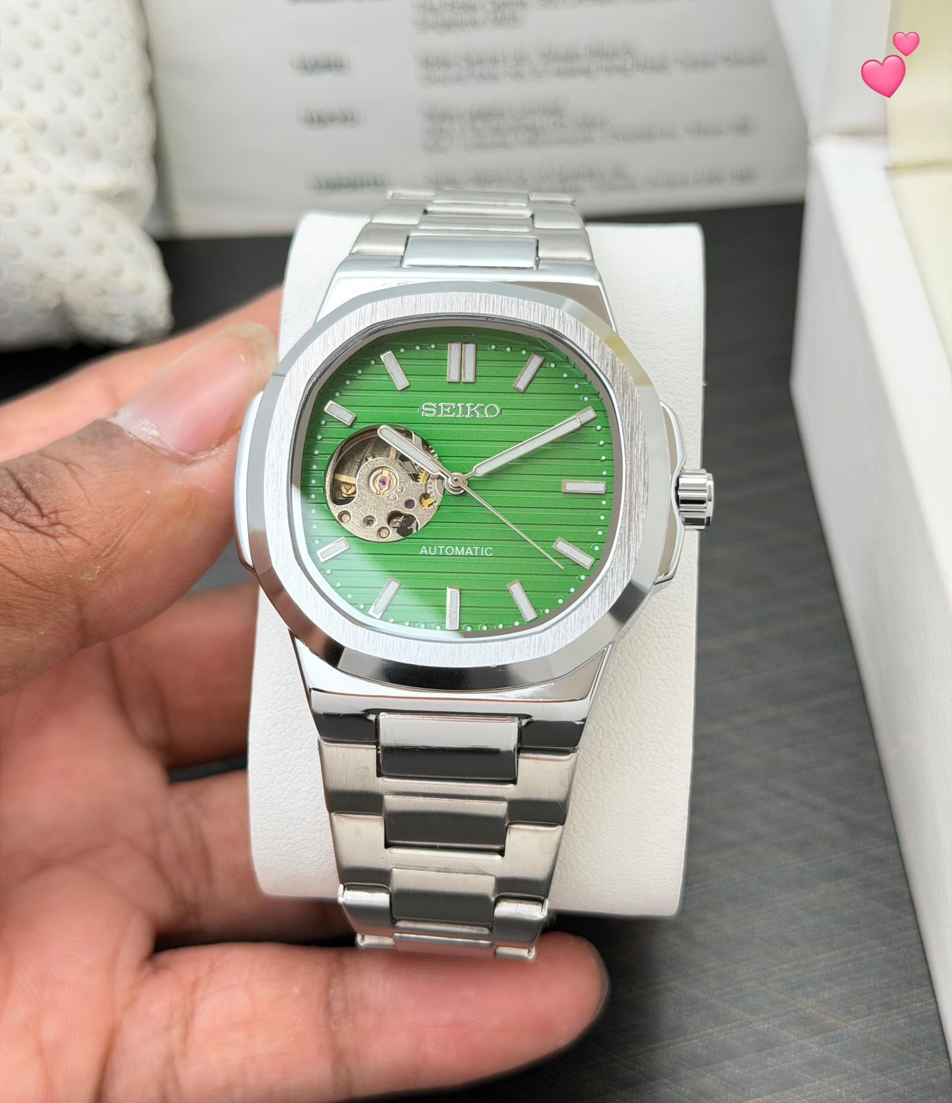 Seiko Mod Nautilus Edition 41mm Open Heart Automatic Men's Watch - Image 4