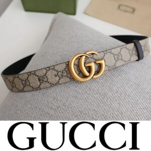 Gucci GG Marmont Reversible GG Supreme Canvas Belt