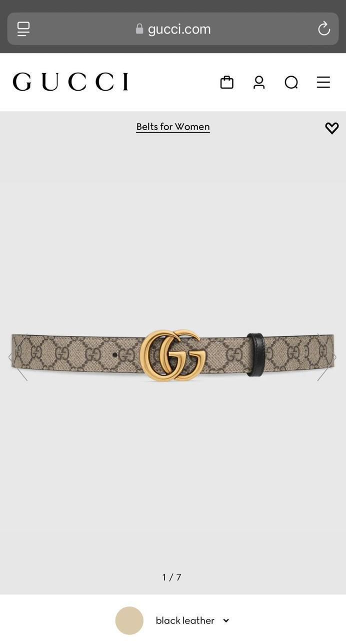 Gucci GG Marmont Reversible GG Supreme Canvas Belt - Image 5
