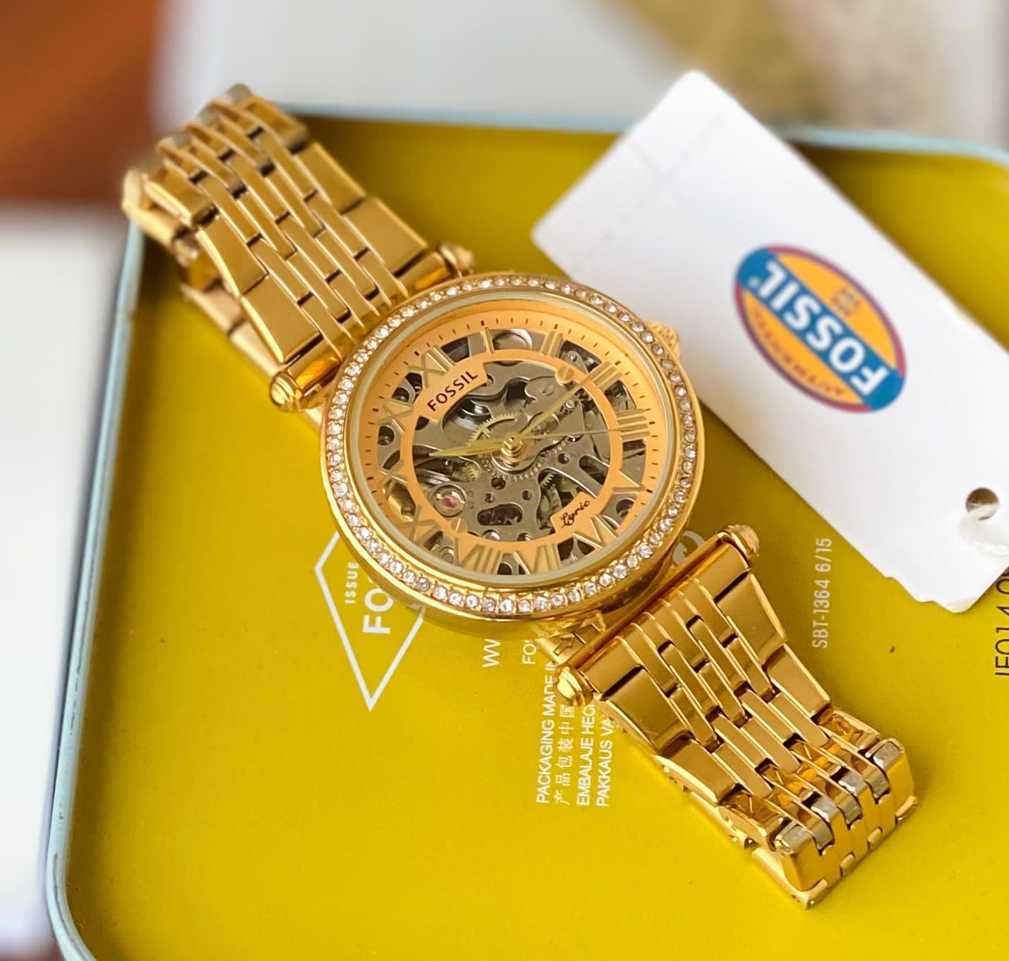 Fossil Lyric Stainless Steel Skeleton 34mm Automatic ladies Watch - Image 4