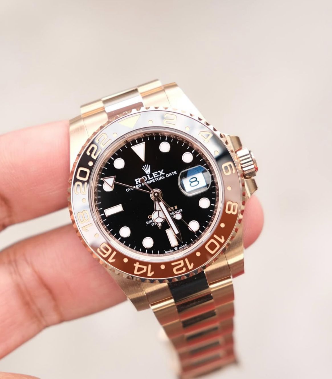 Rolex GMT-Master II Root Beer 41mm 18k Everose Gold Automatic Men's Watch - Image 2