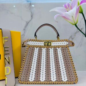 Fendi Peekaboo ISeeU Interlace Leather Women's Handbag