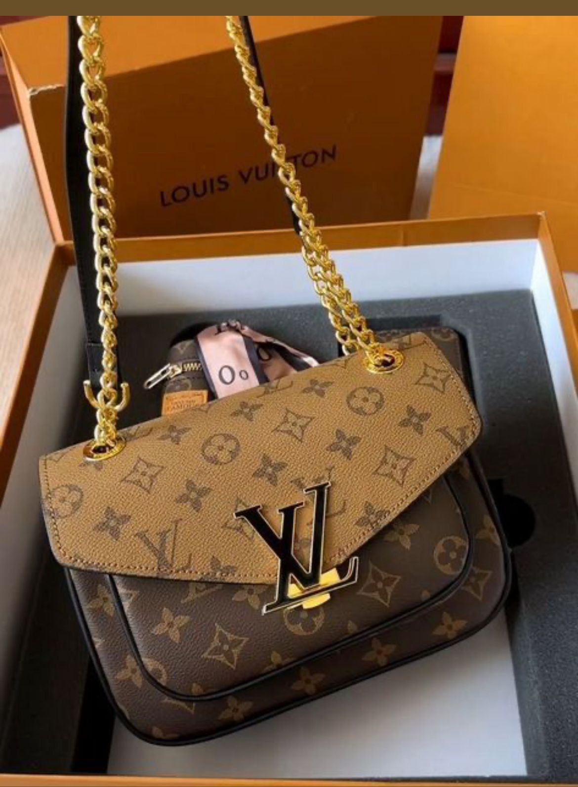 Louis Vuitton Passy Monogram Chain Shoulder Bag For Women