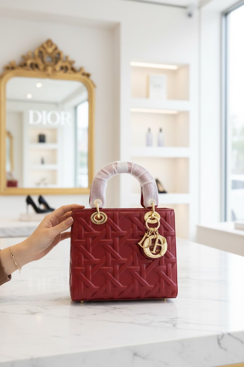 Dior Small Lady Dior My ABCDior  Signature Cannage Stitching Women's Bag - Image 2