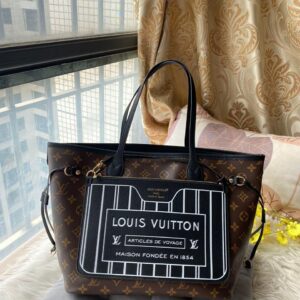 Louis Vuitton Neverfull Inside Out MM Reversible Monogram & Leather Women's Tote Bag
