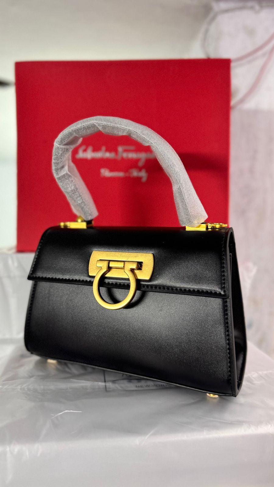Salvatore Ferragamo Iconic Gancini-Clasp Top Handle Women's Bag