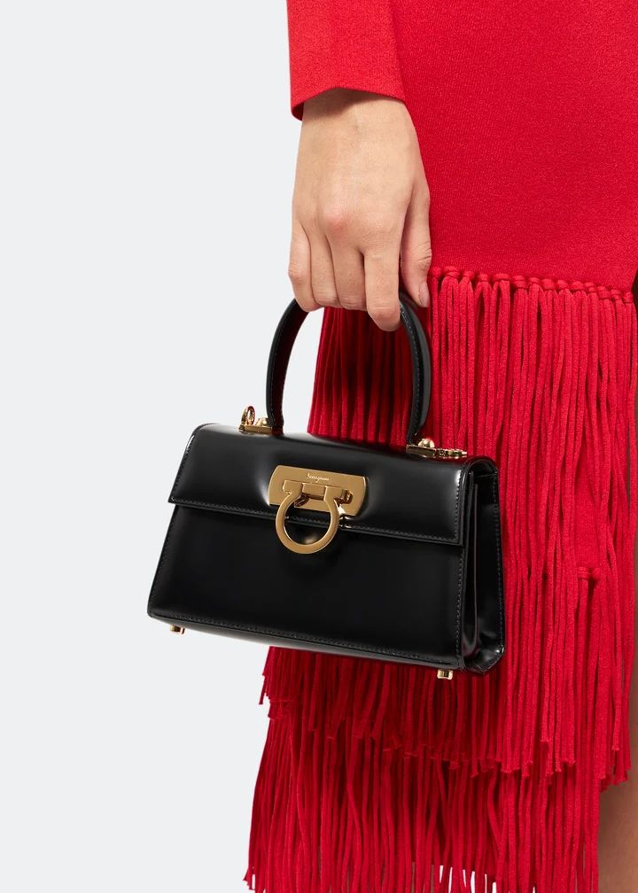 Salvatore Ferragamo Iconic Gancini-Clasp Top Handle Women's Bag - Image 2