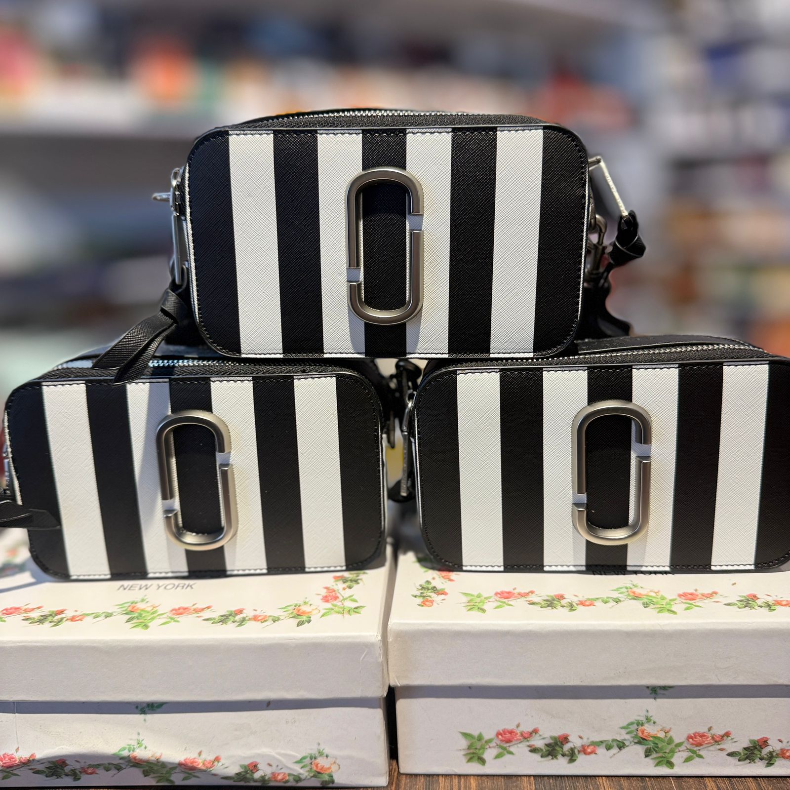 Marc Jacobs The Snapshot Stripe Crossbody Women's Bag - Image 3