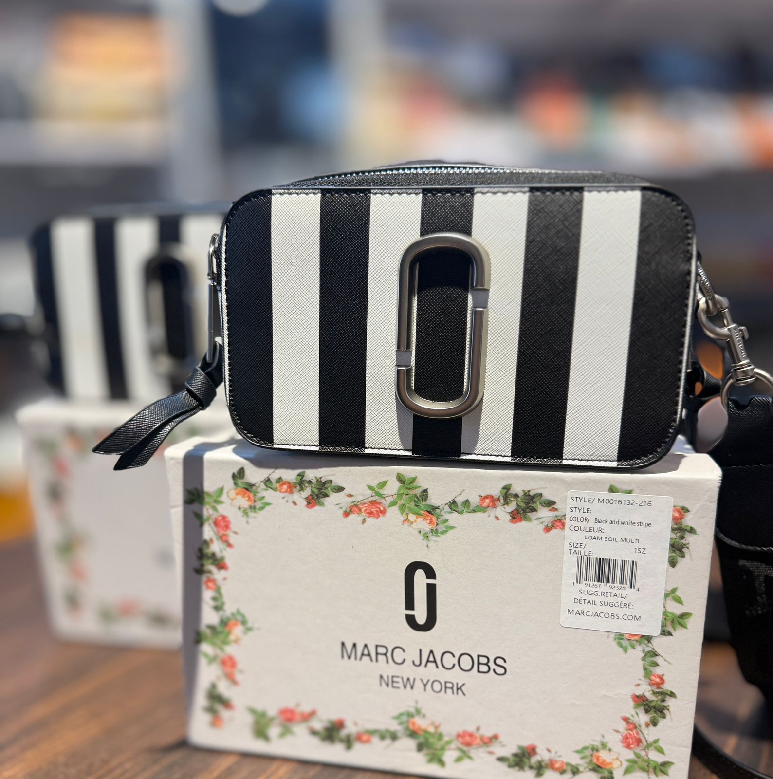 Marc Jacobs The Snapshot Stripe Crossbody Women's Bag