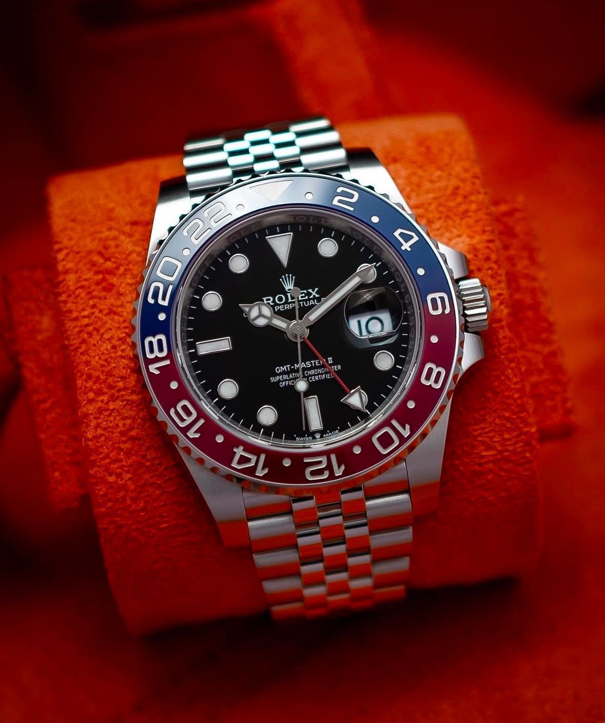 Rolex GMT-Master II Pepsi Bezel Jubilee Bracelet Luxury Automatic Men's Watch