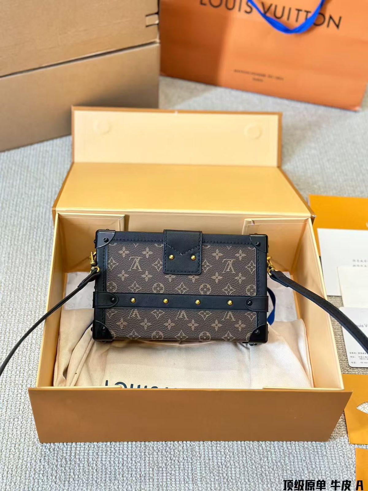 Louis Vuitton Petite Malle Monogram Canvas Trunk Women's Handbag - Image 5
