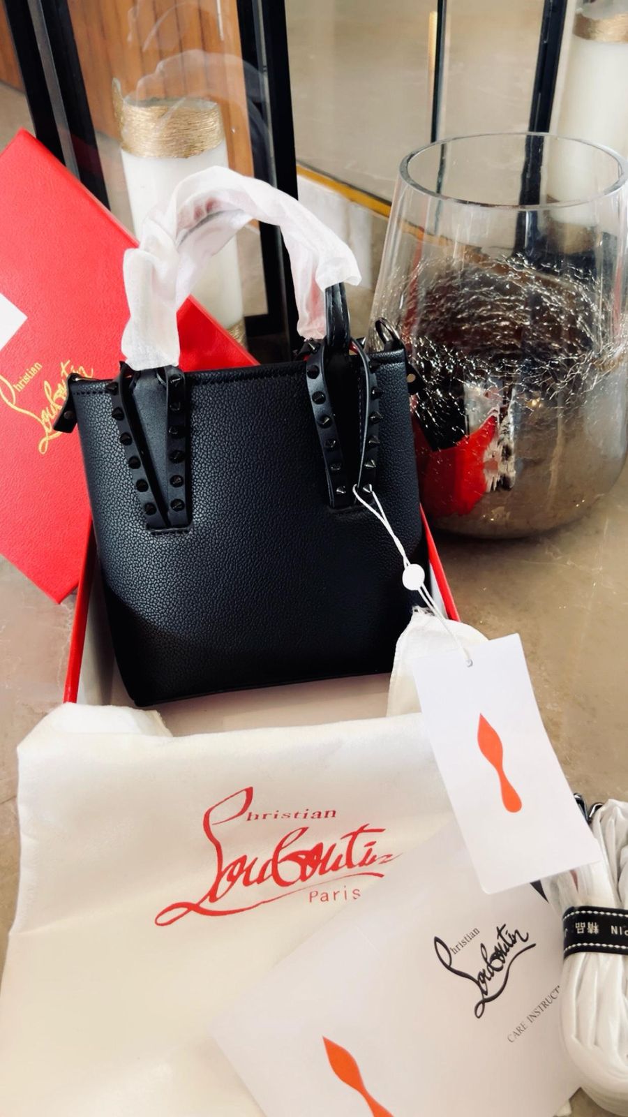 Christian Louboutin Cabata Leather Women's Mini Tote Bag