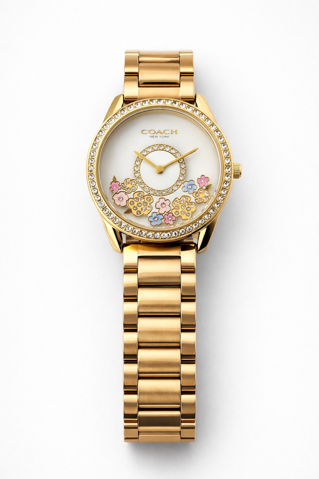 Coach Preston Gold-Tone Stainless Steel Quartz Movement Analog Women's Watch