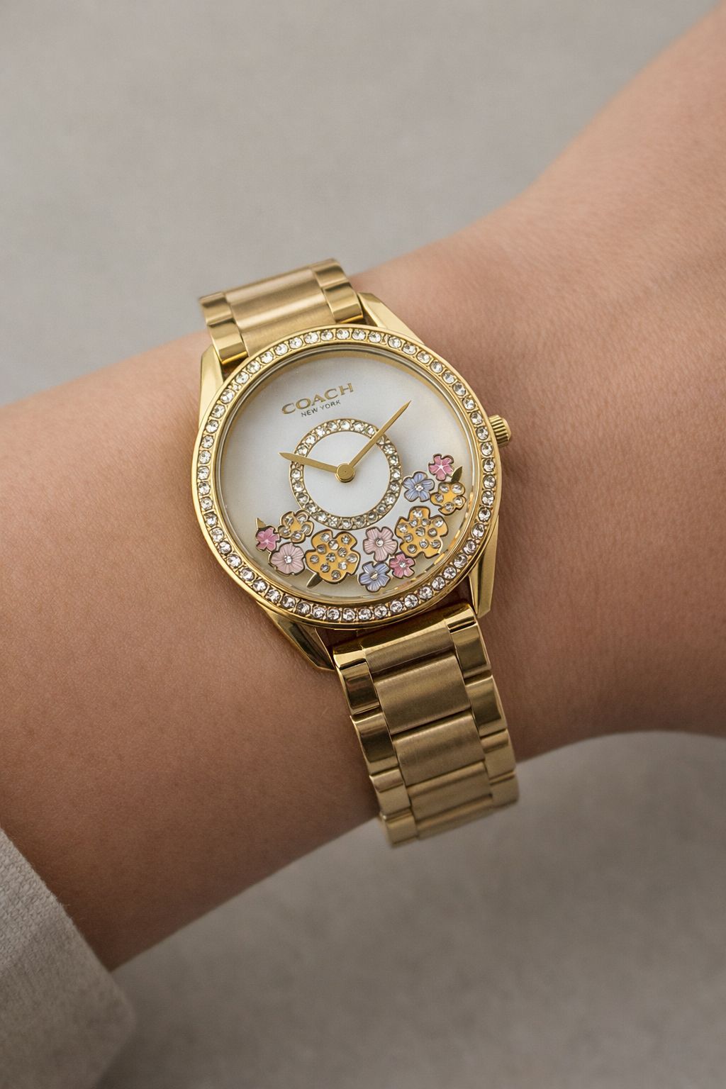 Coach Preston Gold-Tone Stainless Steel Quartz Movement Analog Women's Watch - Image 3