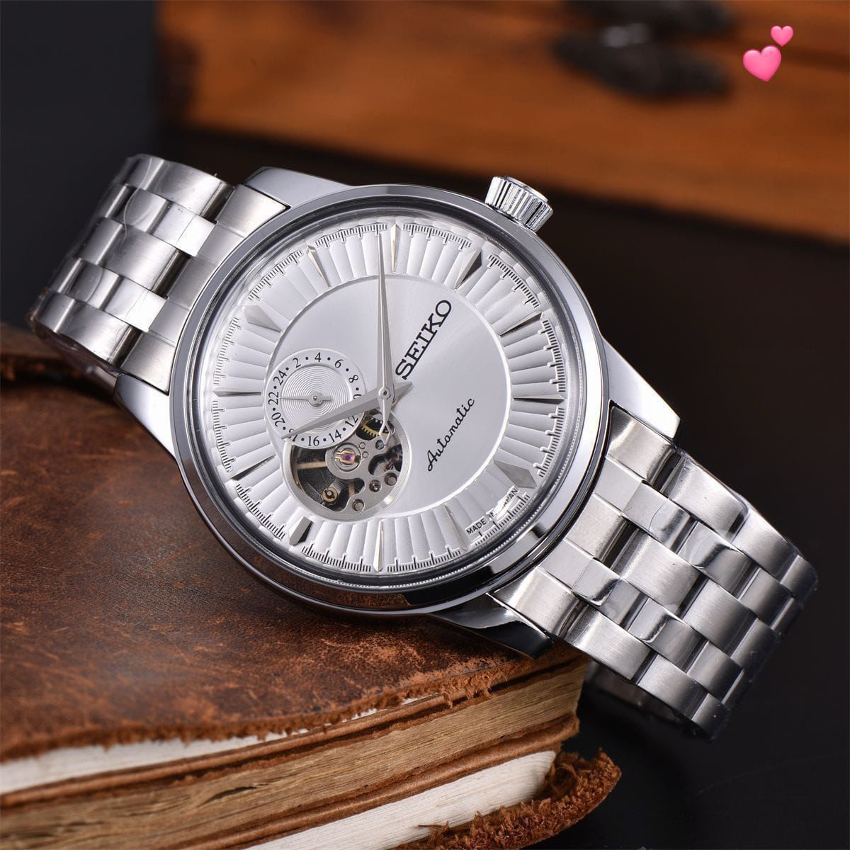 Seiko Presage Cocktail Time Open Heart Dial 43mm Automatic Men's Watch - Image 5