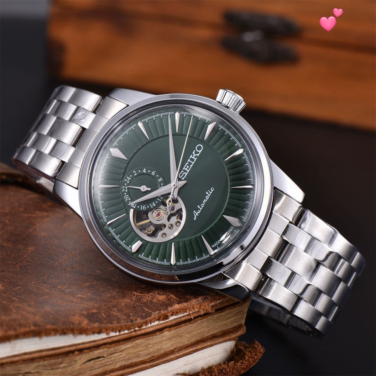 Seiko Presage Cocktail Time Open Heart Dial 43mm Automatic Men's Watch - Image 3