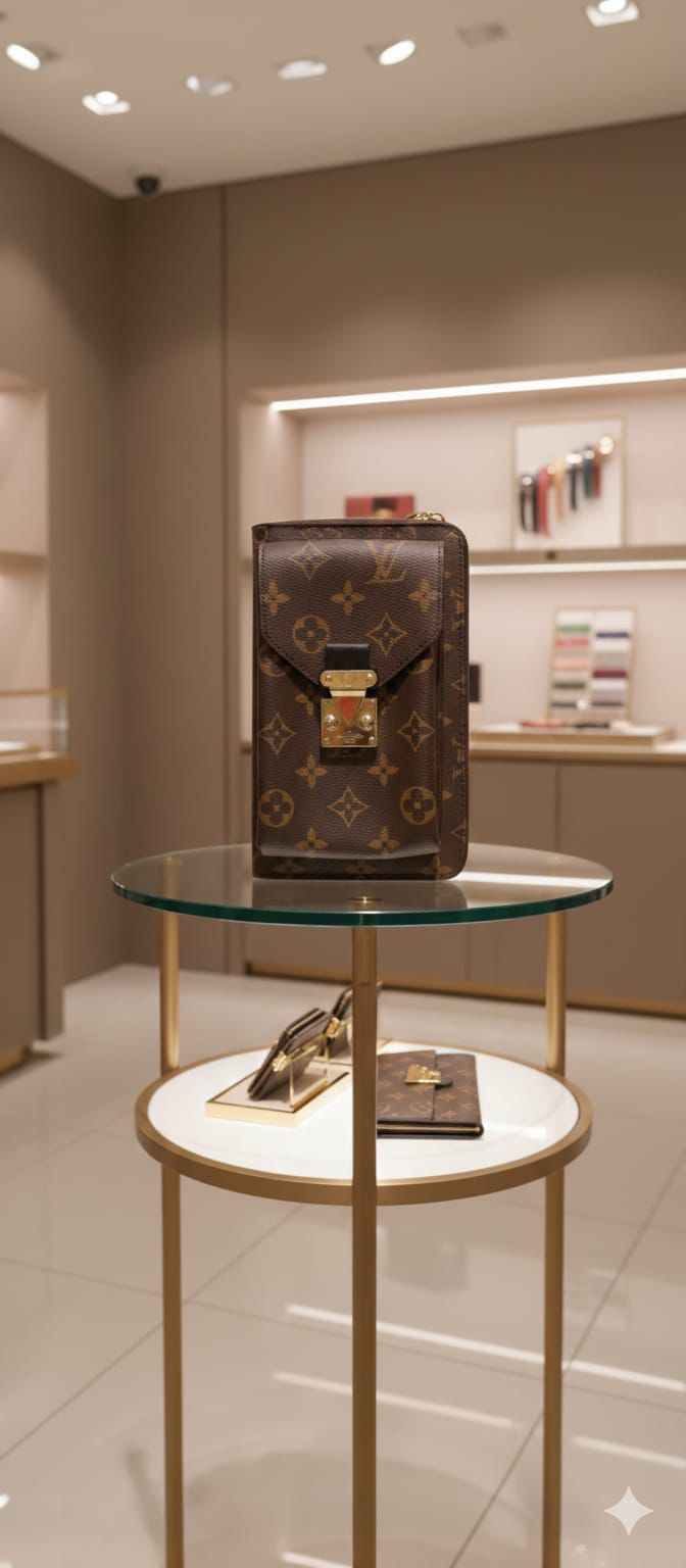 Louis Vuitton Monogram S-Lock Vertical Phone Pouch Métis Signature Monogram Canvas Women's Shoulder Bag - Image 2