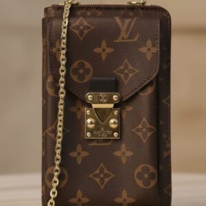 Louis Vuitton Monogram S-Lock Vertical Phone Pouch Métis Signature Monogram Canvas Women's Shoulder Bag