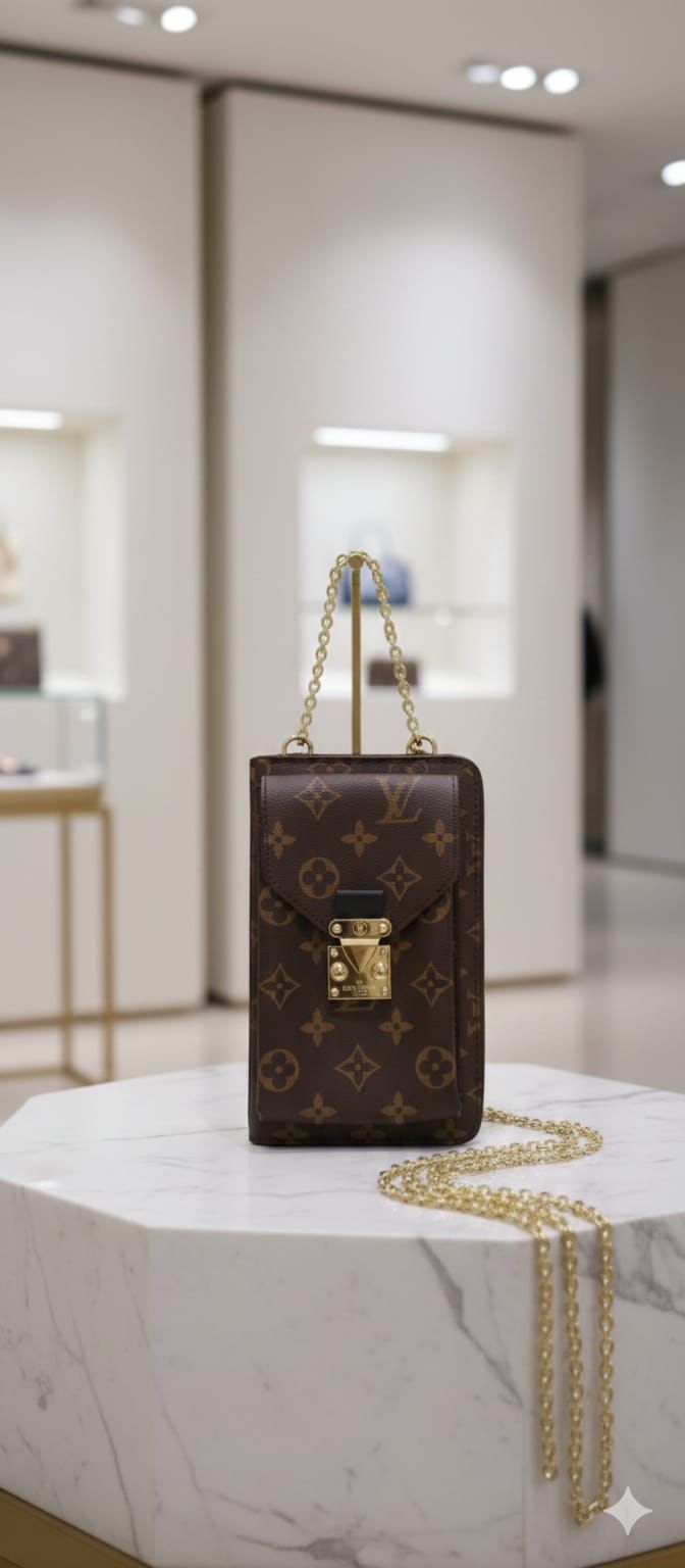 Louis Vuitton Monogram S-Lock Vertical Phone Pouch Métis Signature Monogram Canvas Women's Shoulder Bag - Image 4