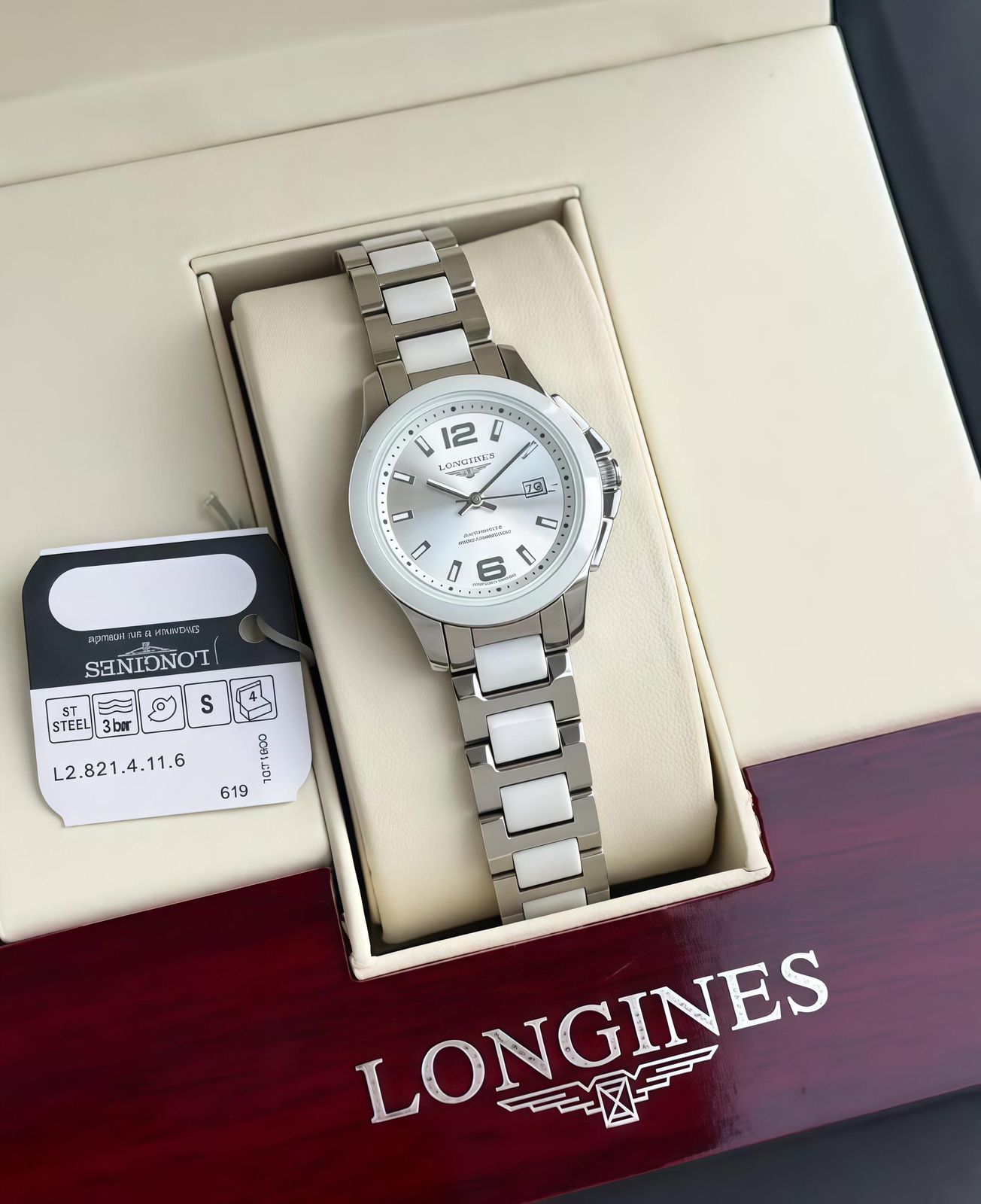 Longines Conquest Stainless Steel Quartz Movement Men's Watch - Image 2
