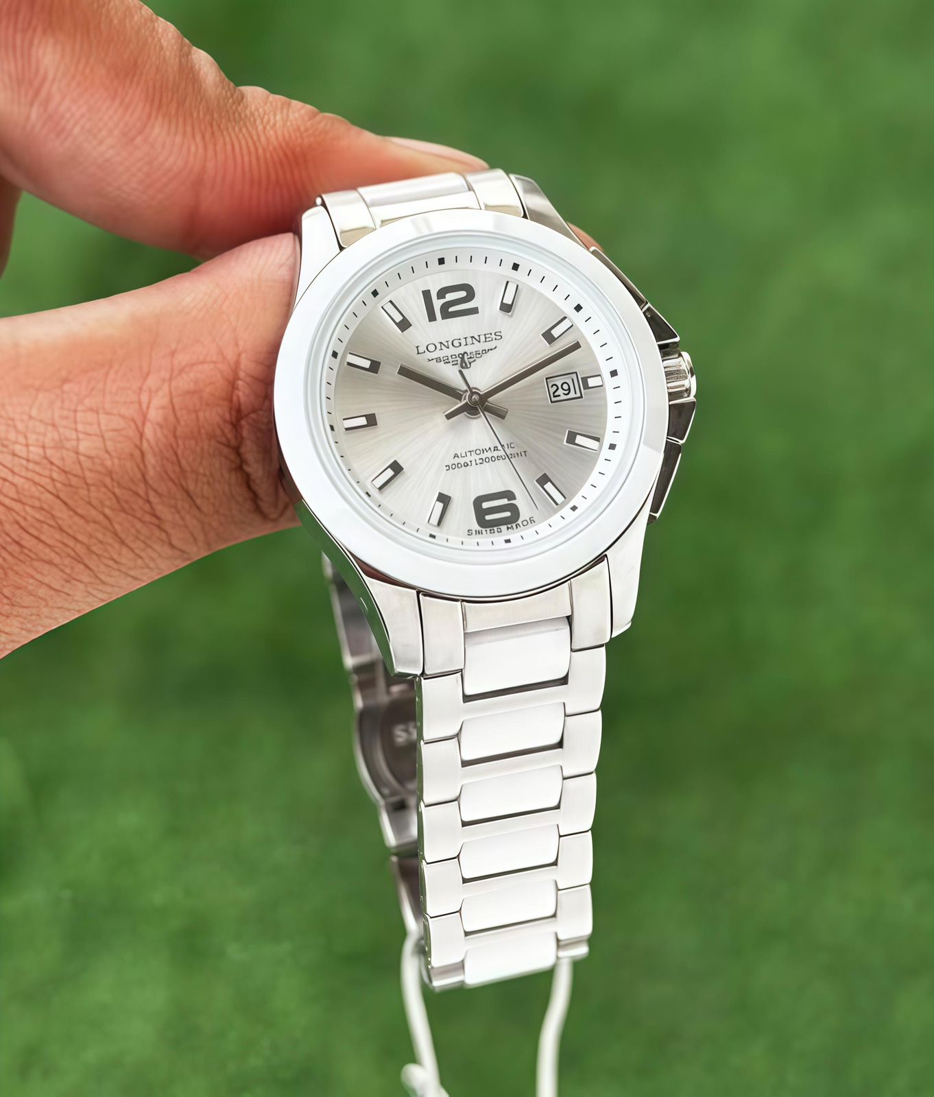 Longines Conquest Stainless Steel Quartz Movement Men's Watch