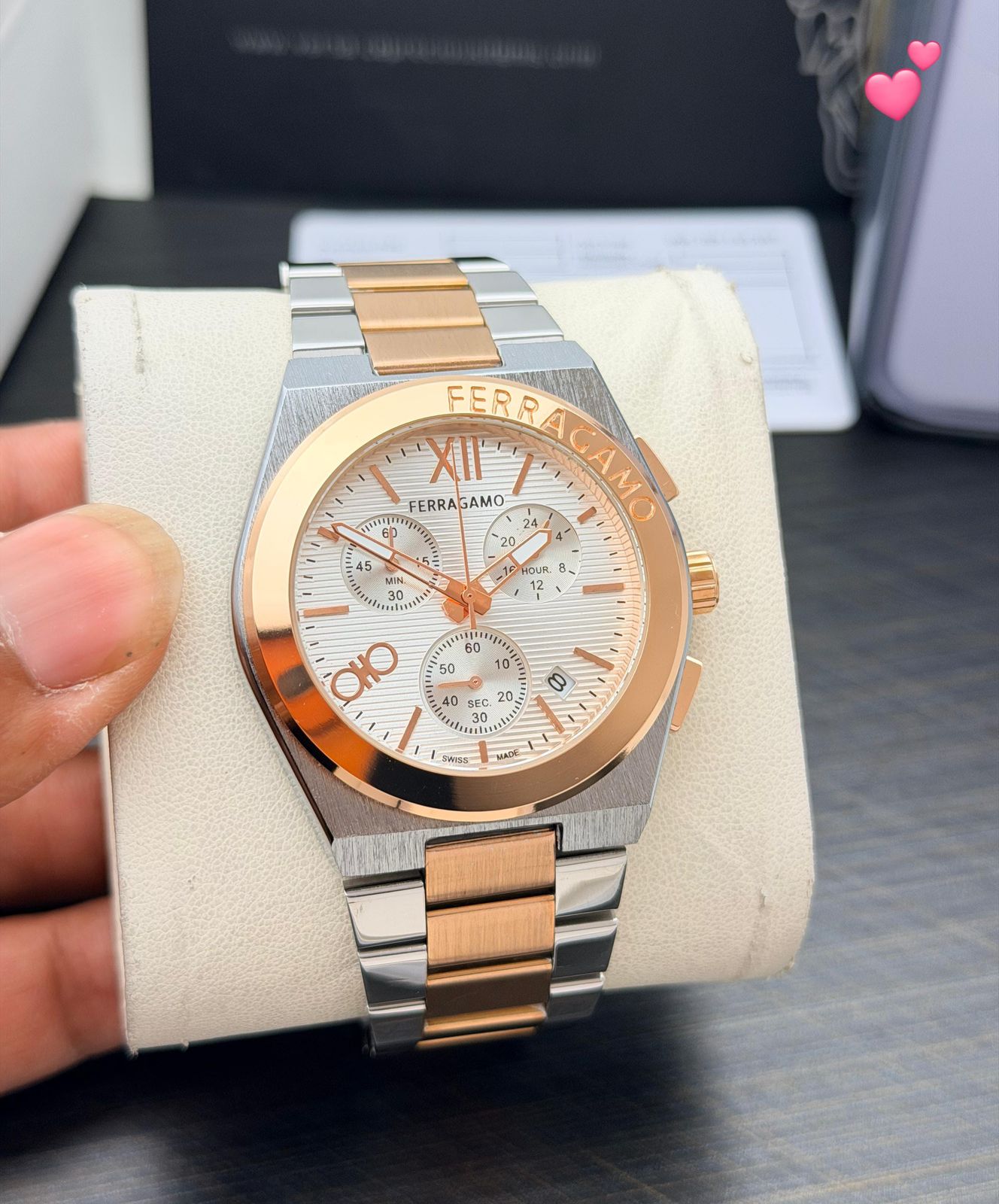 Ferragamo Vega Chronograph 42mm Quartz Movement Men's Watch