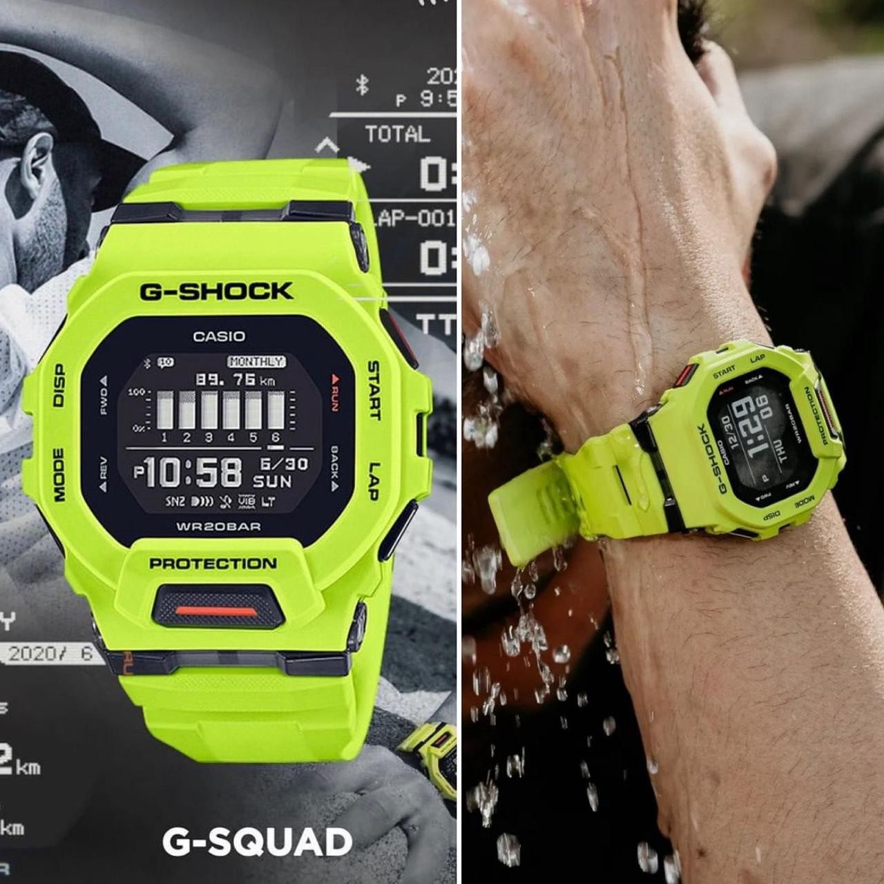 Casio G-Shock G-Lide GBD-200-9 Digital Lime Yellow Fitness Watch - Image 2