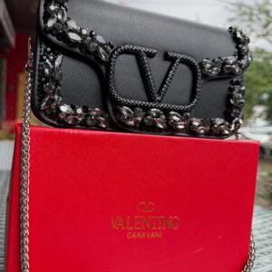 Valentino Garavani Loco Crystal Embellished Small Shoulder Bag