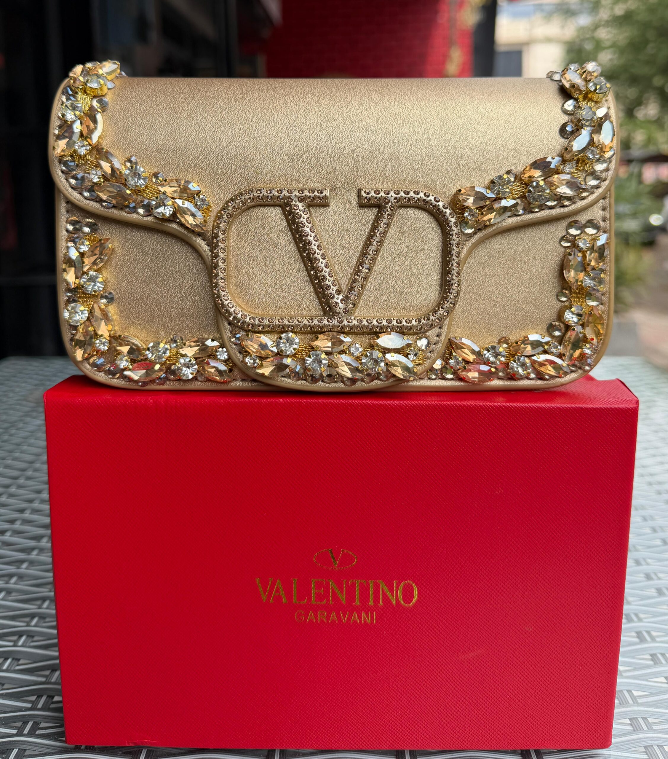 Valentino Garavani Loco Crystal Embellished Small Shoulder Bag - Image 2