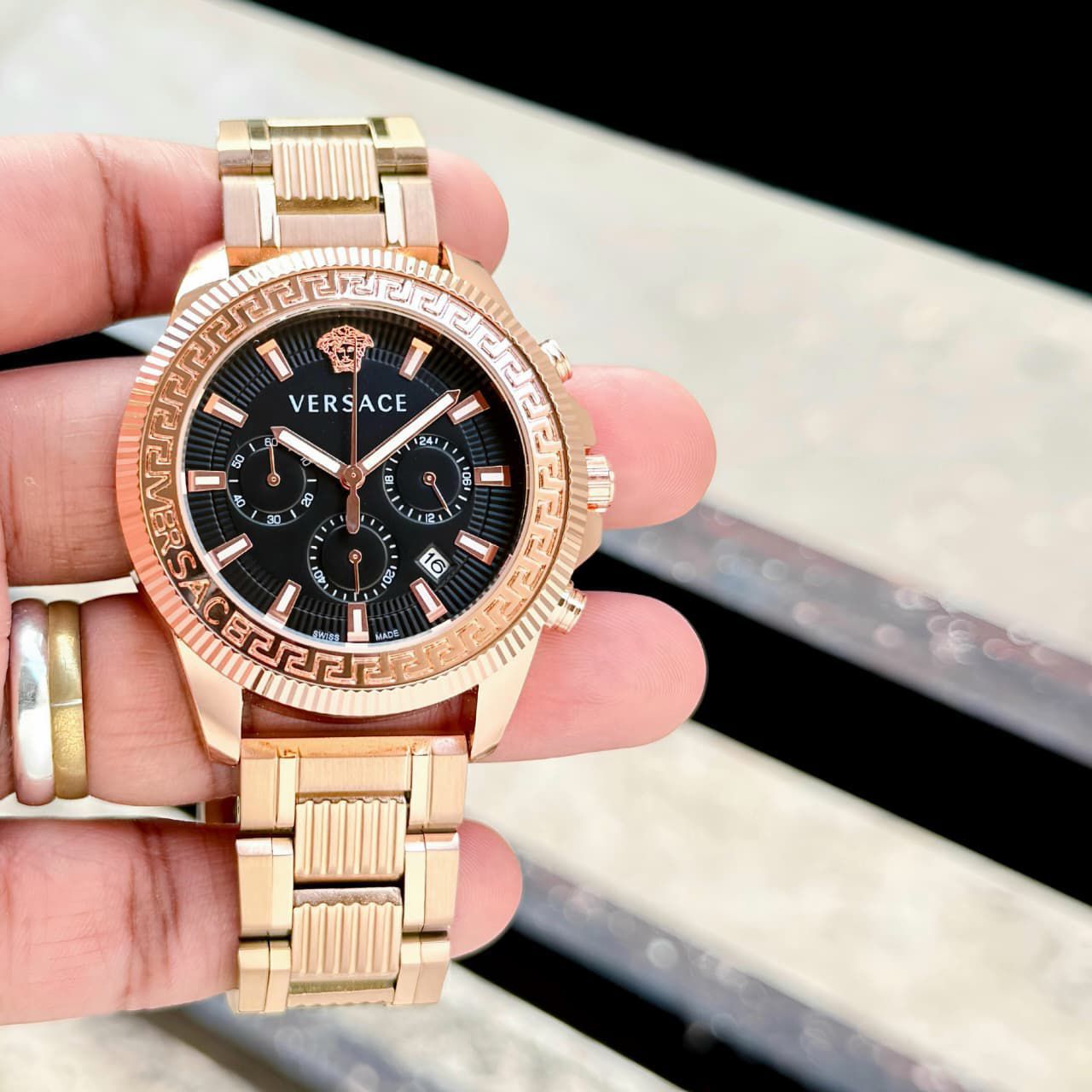 Versace Greca Stainless steel Chronograph 44mm Men's Watch - Image 2