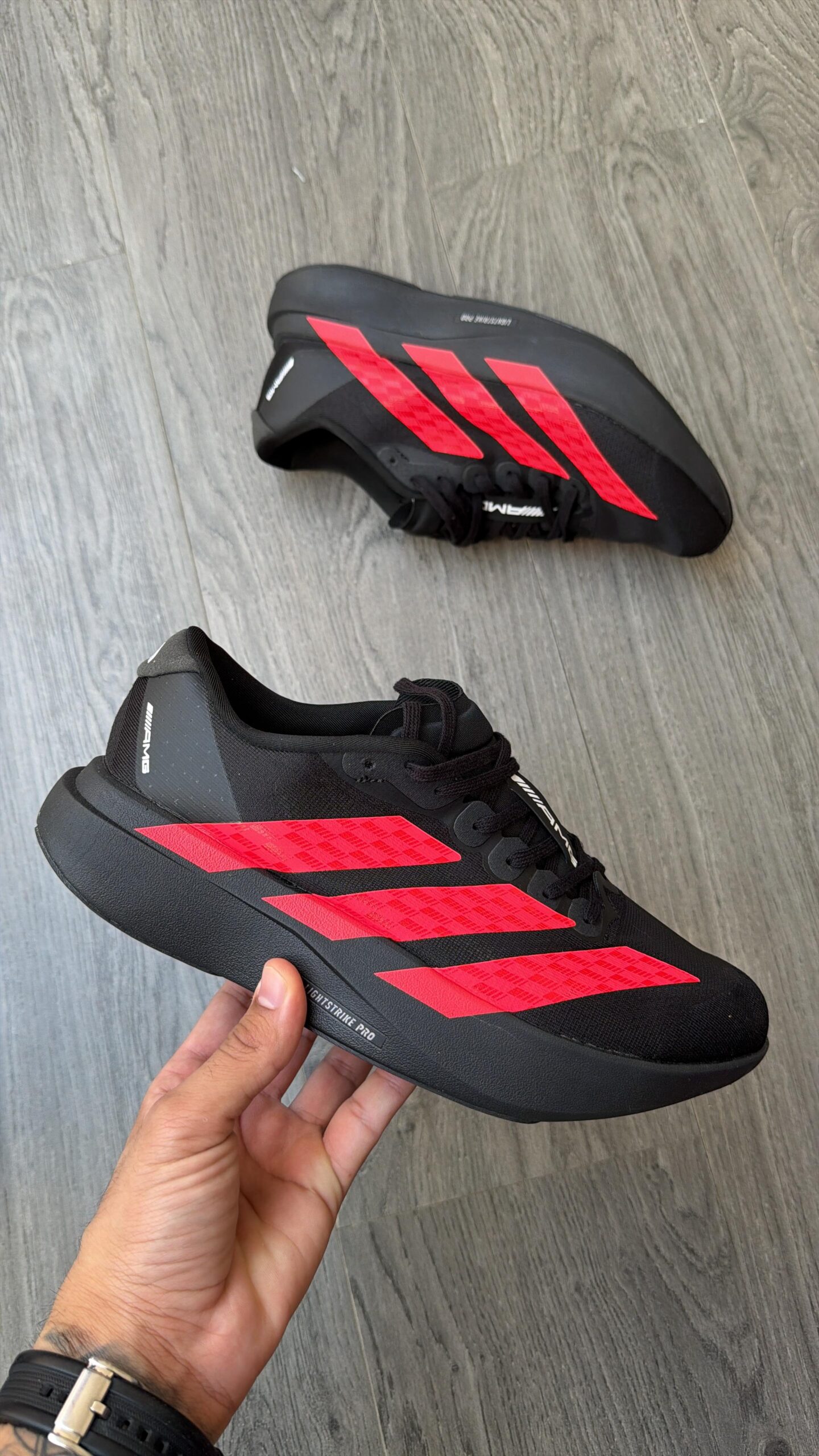 Adidas Adizero Evo SL Black Solar Red Running Shoes For Men - Image 2