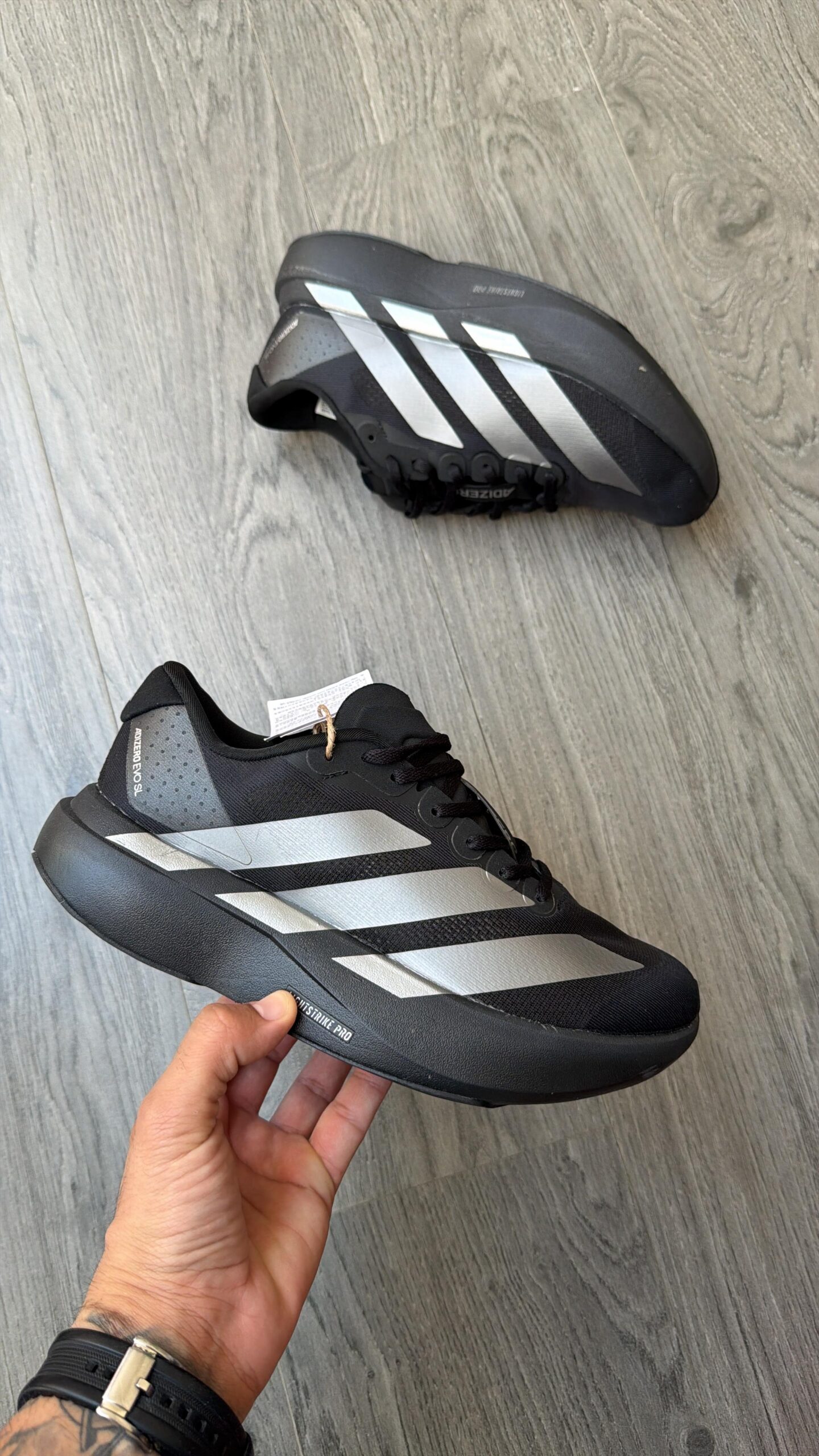 Adidas Adizero Evo SL Black Solar Red Running Shoes For Men - Image 5