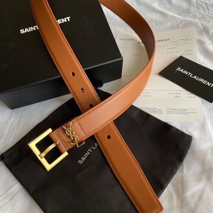 Saint Laurent Cassandre Monogram Belt - Image 3