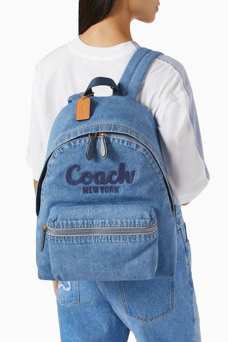 Coach Cargo Denim Unisex Backpack - Image 2