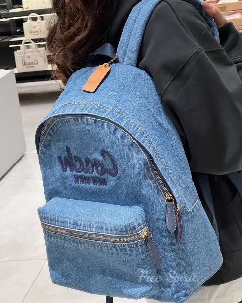 Coach Cargo Denim Unisex Backpack - Image 3