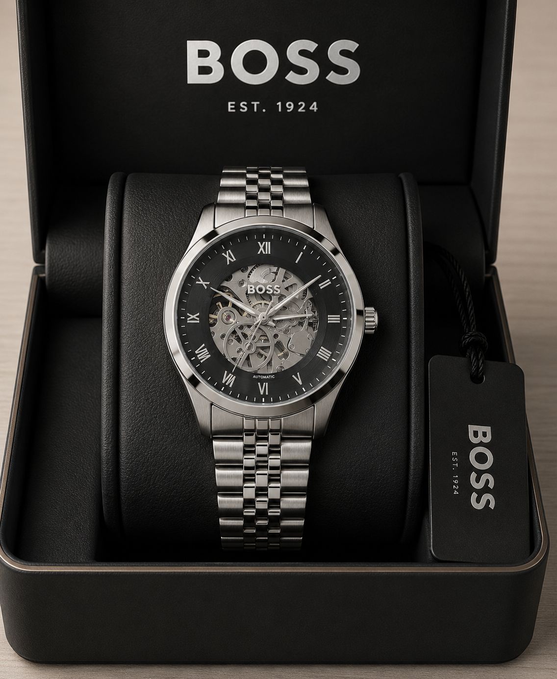BOSS Principle Skeleton watch